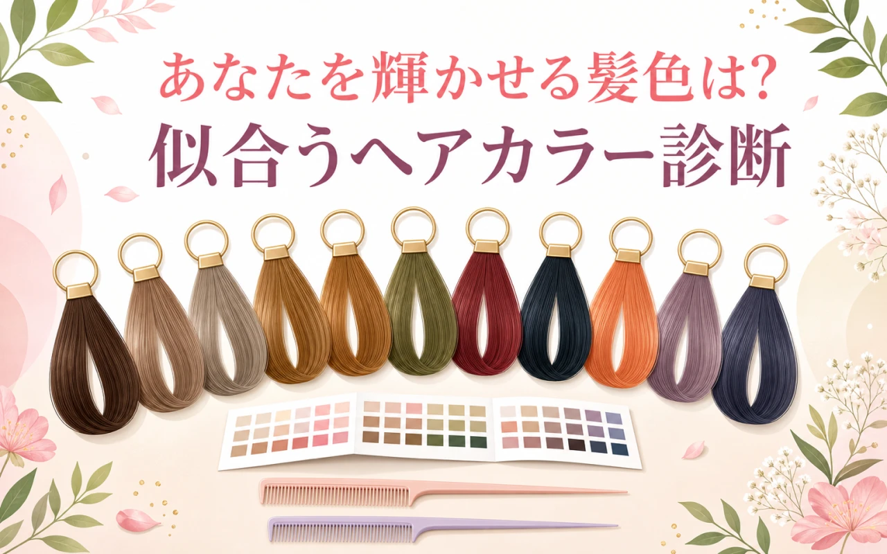 あなたを輝かせる髪色は?似合うヘアカラー診断のサムネイル