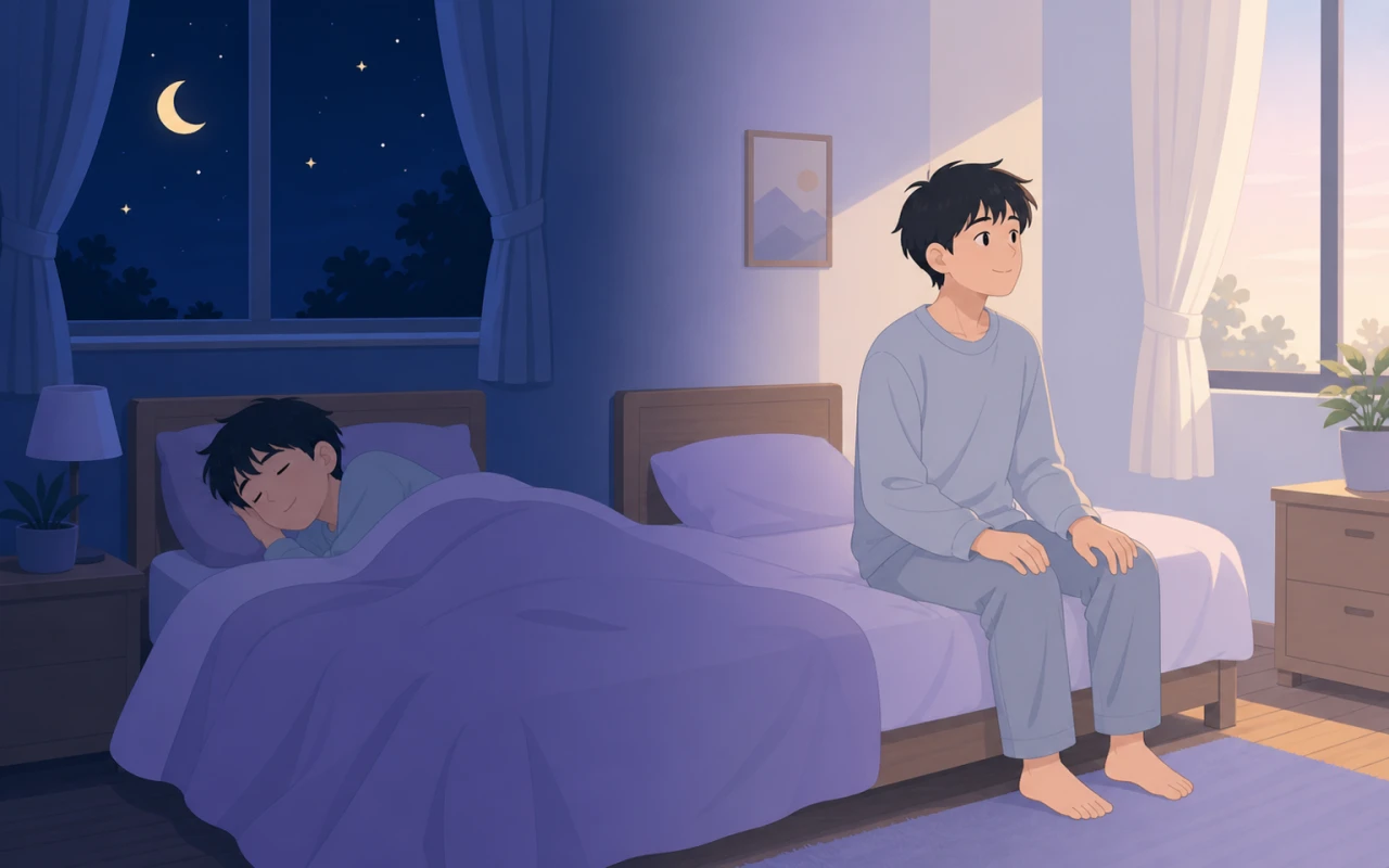 ぐっすり眠れてる?睡眠の質診断の質問イメージ