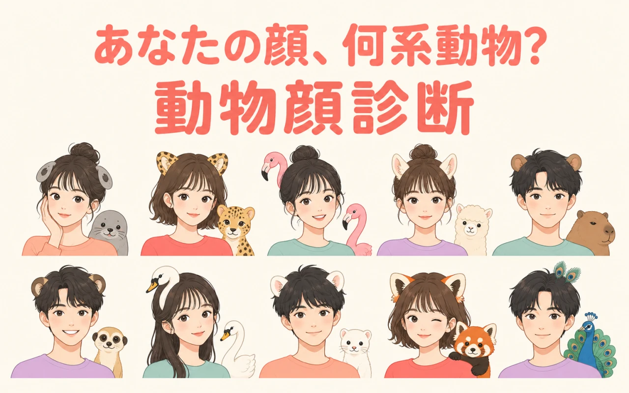 あなたの顔、何系動物?動物顔診断のサムネイル