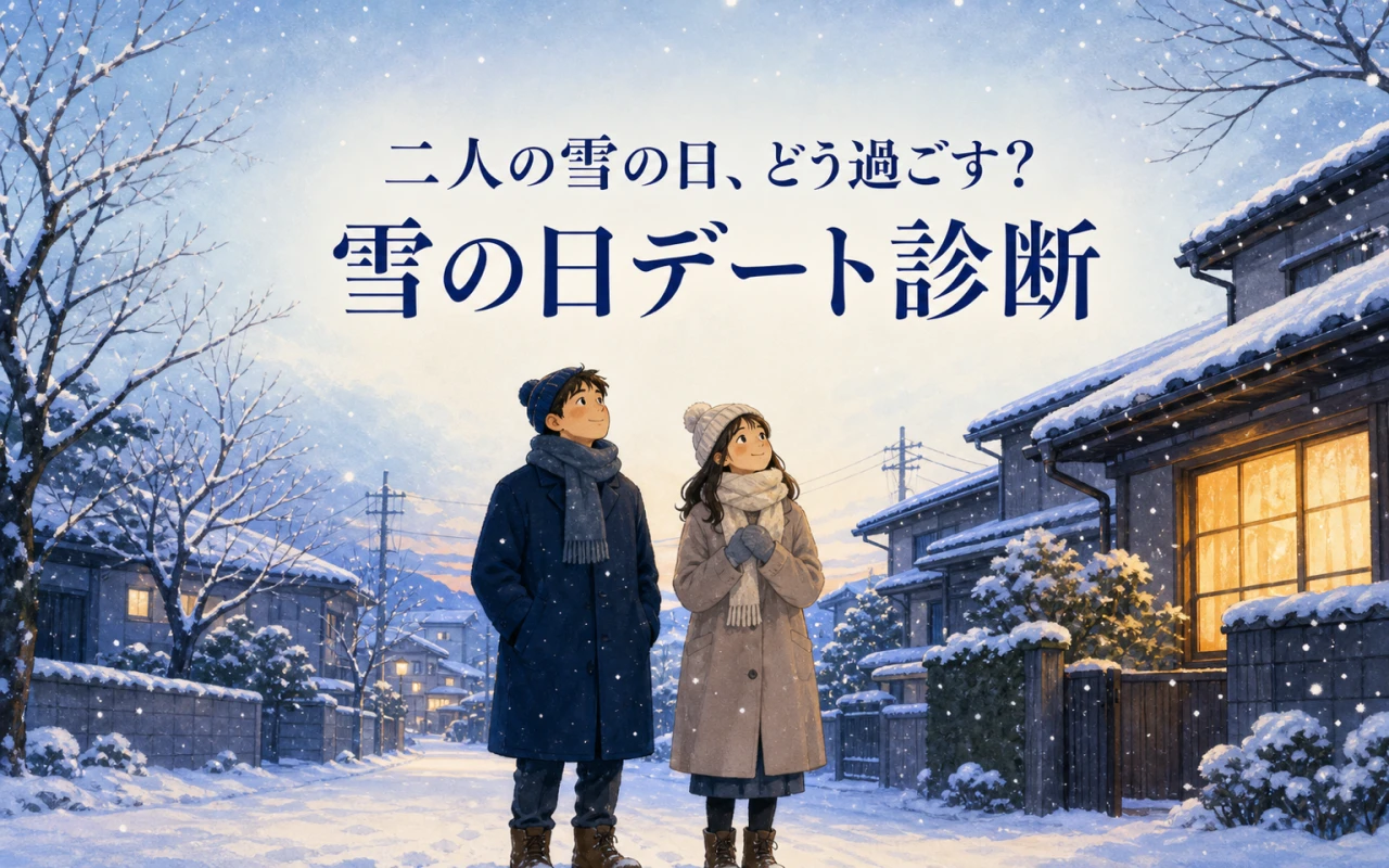 二人の雪の日、どう過ごす?雪の日デート診断のサムネイル