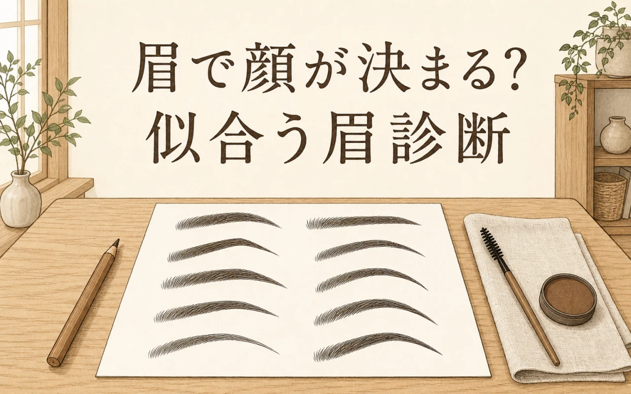 眉で顔が決まる?似合う眉診断のサムネイル