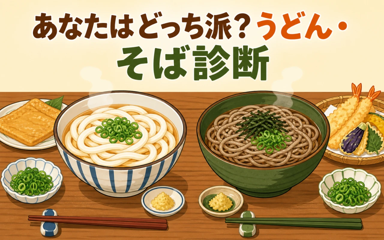 あなたはどっち派?うどん・そば診断のメイン画像