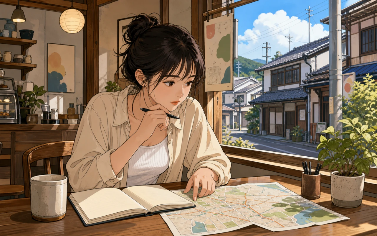 推しの世界へ。聖地巡礼タイプ診断の質問イメージ