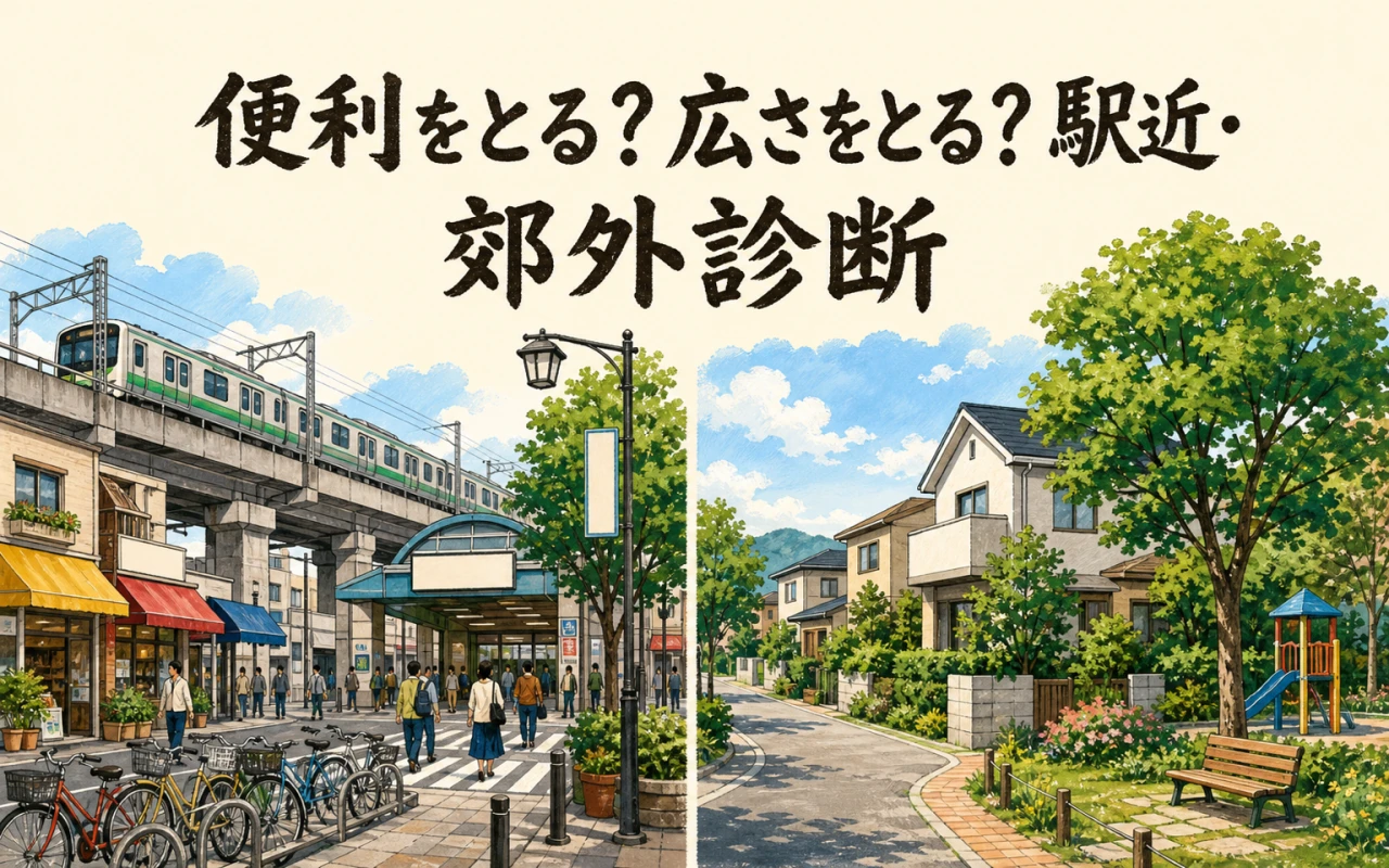便利をとる？広さをとる？駅近・郊外診断のサムネイル