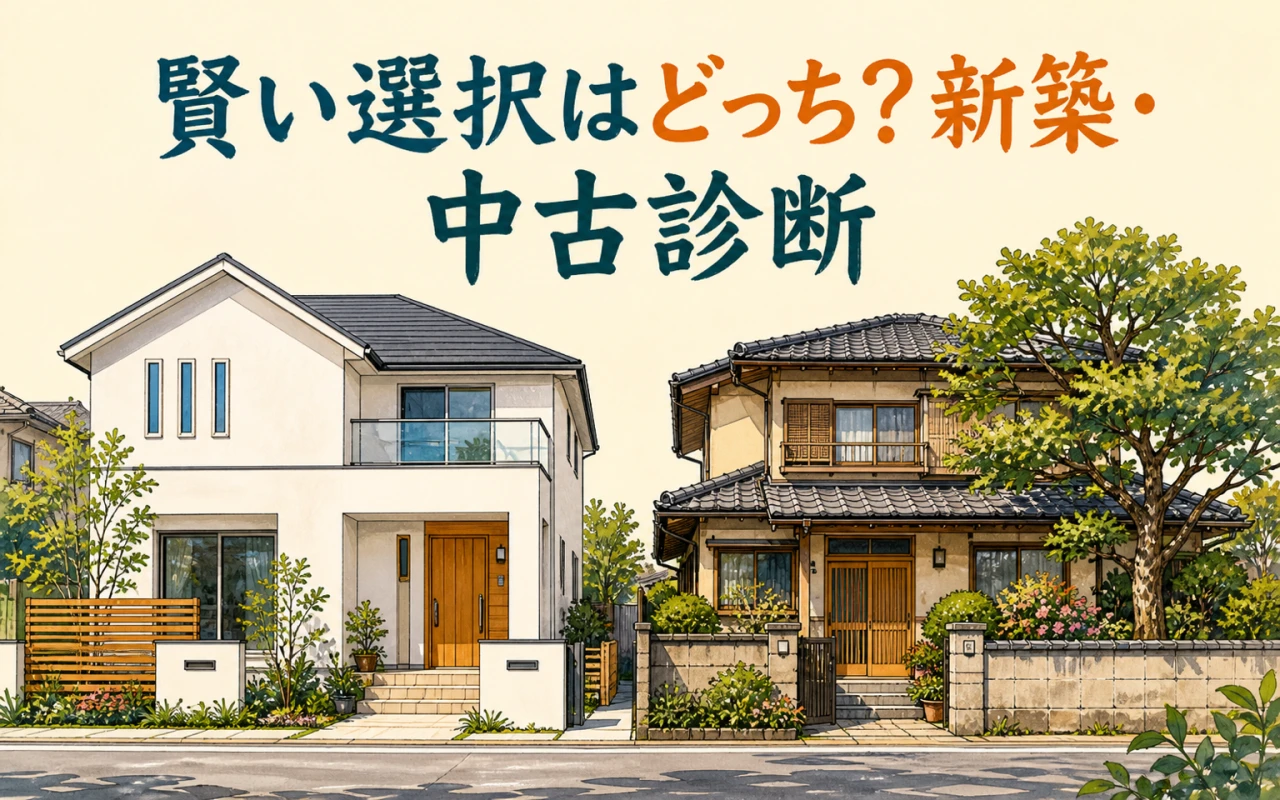 賢い選択はどっち？新築・中古診断のサムネイル