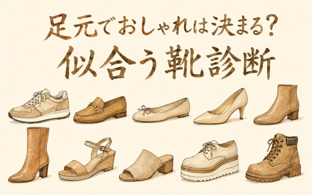 足元でおしゃれは決まる?似合う靴診断のサムネイル