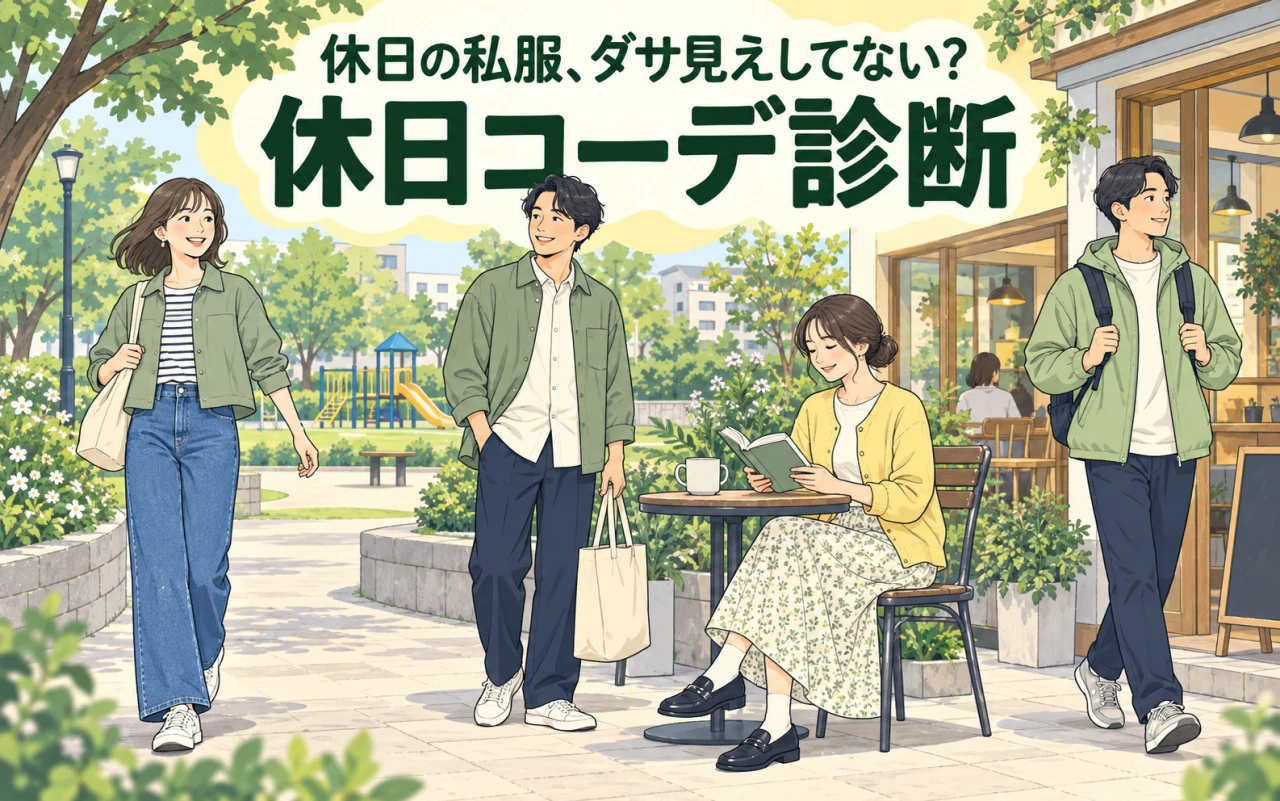 休日の私服、ダサ見えしてない?休日コーデ診断のサムネイル
