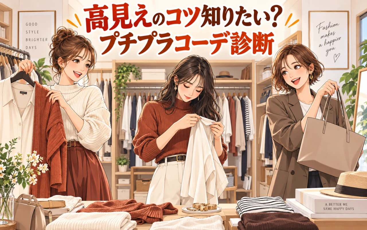 高見えのコツ知りたい?プチプラコーデ診断のサムネイル