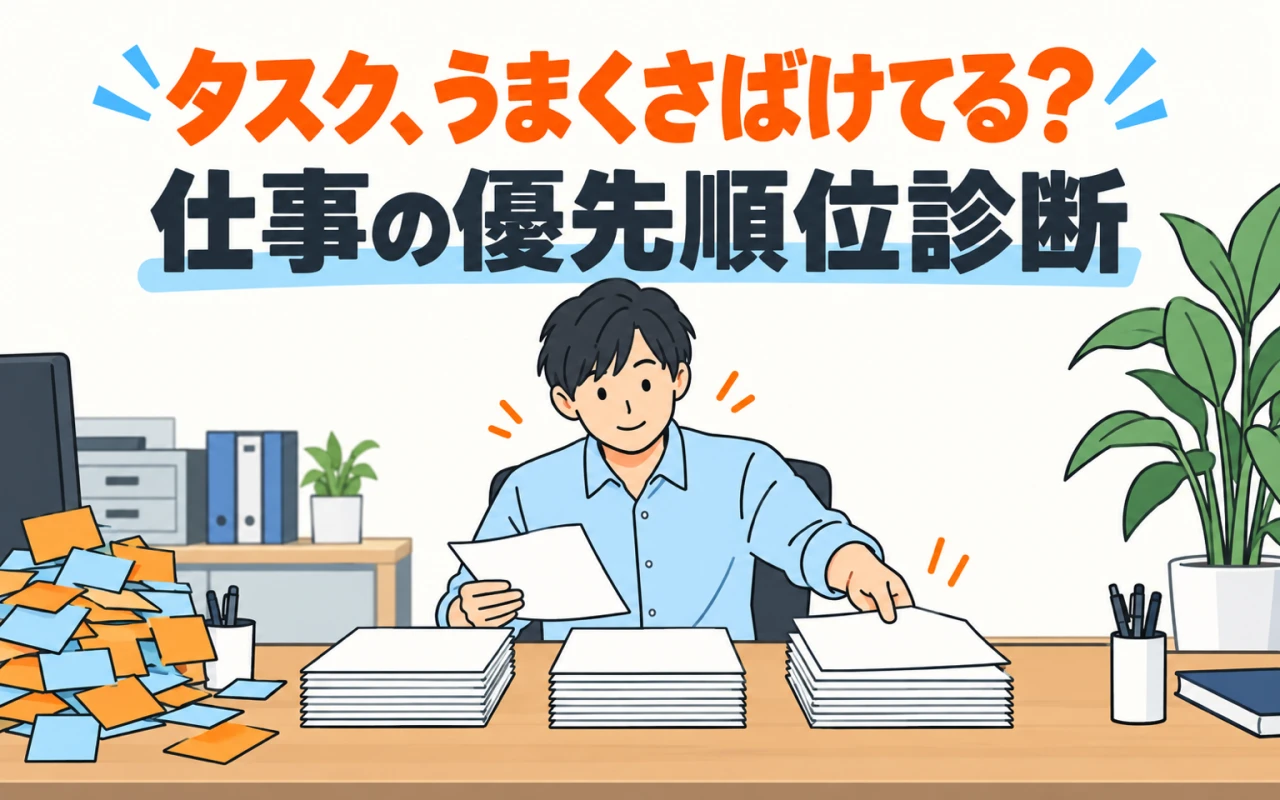 タスク、うまくさばけてる?仕事の優先順位診断のサムネイル