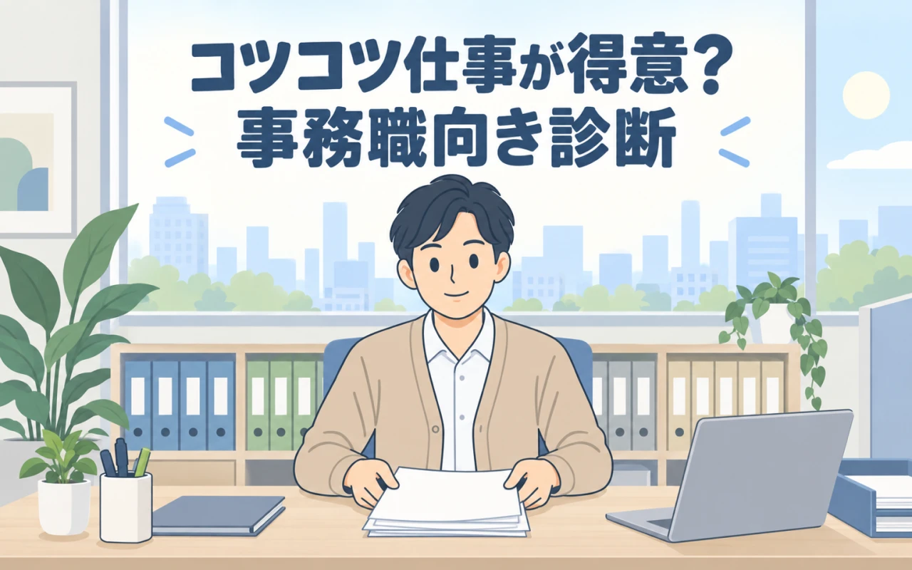 コツコツ仕事が得意?事務職向き診断のサムネイル