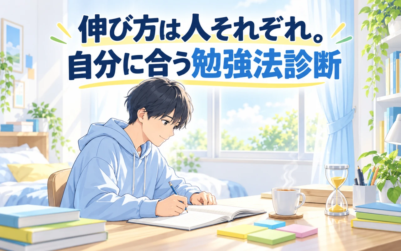 伸び方は人それぞれ。自分に合う勉強法診断のメイン画像
