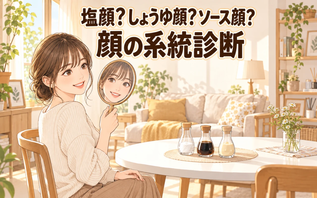 塩顔?しょうゆ顔?ソース顔?顔の系統診断のサムネイル
