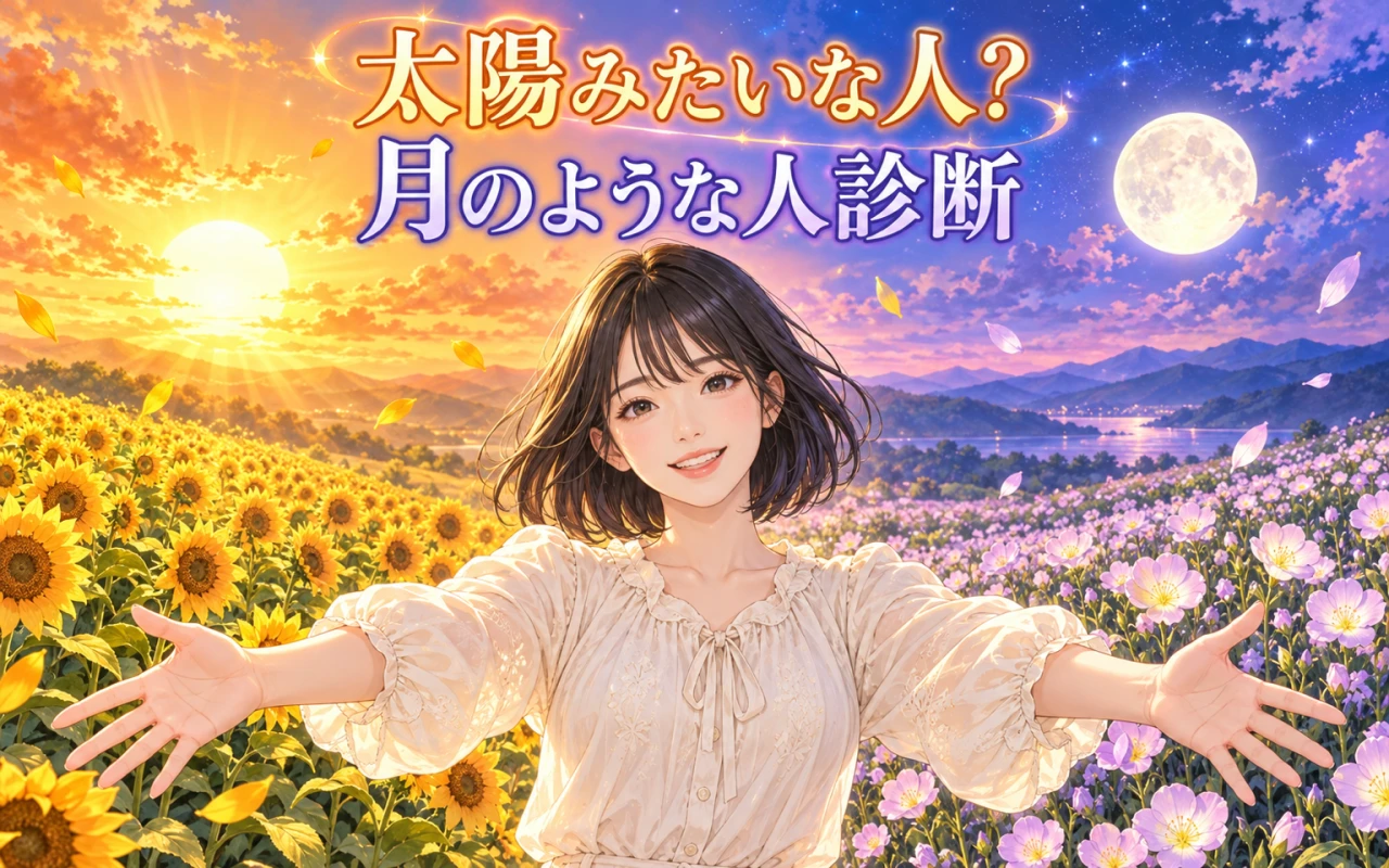 太陽みたいな人?月のような人診断のメイン画像