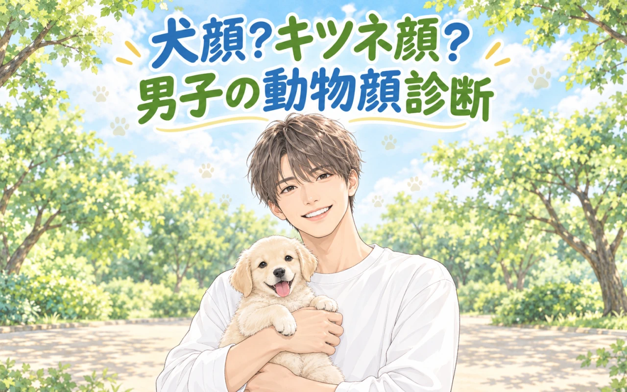犬顔?キツネ顔?男子の動物顔診断のサムネイル