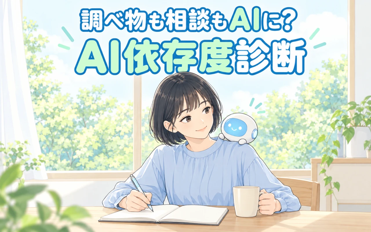 調べ物も相談もAIに?AI依存度診断のサムネイル