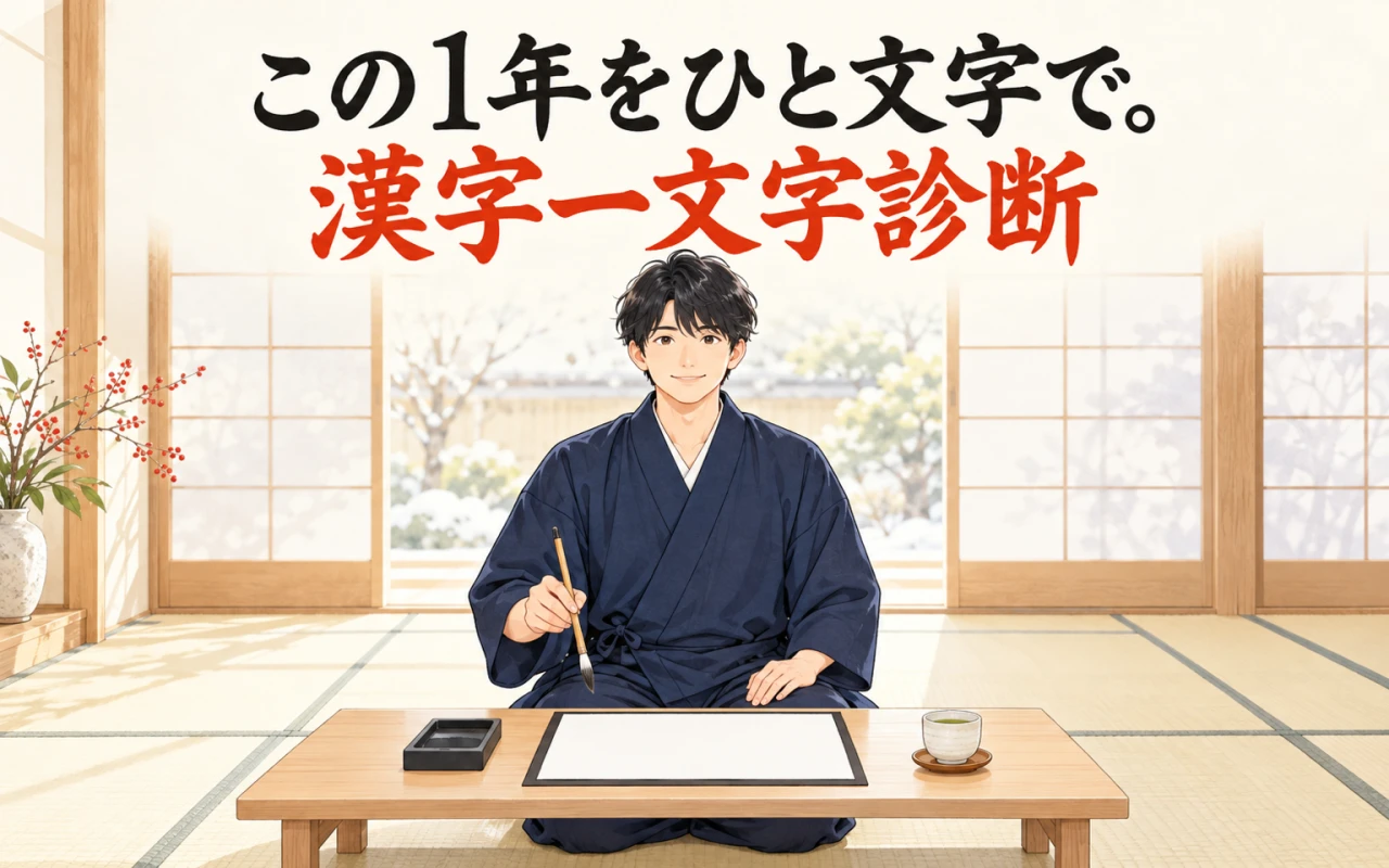 この1年をひと文字で。漢字一文字診断のサムネイル