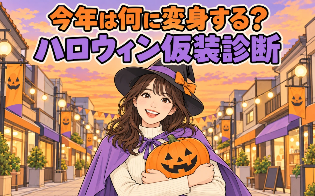 今年は何に変身する?ハロウィン仮装診断のサムネイル